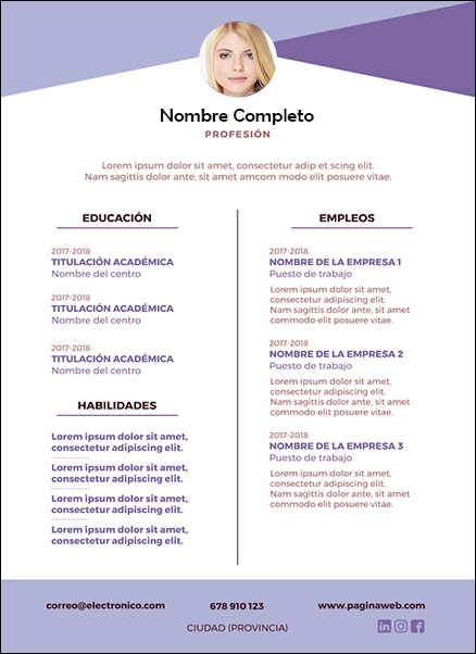 plantilla currículum asistente de enfermeria